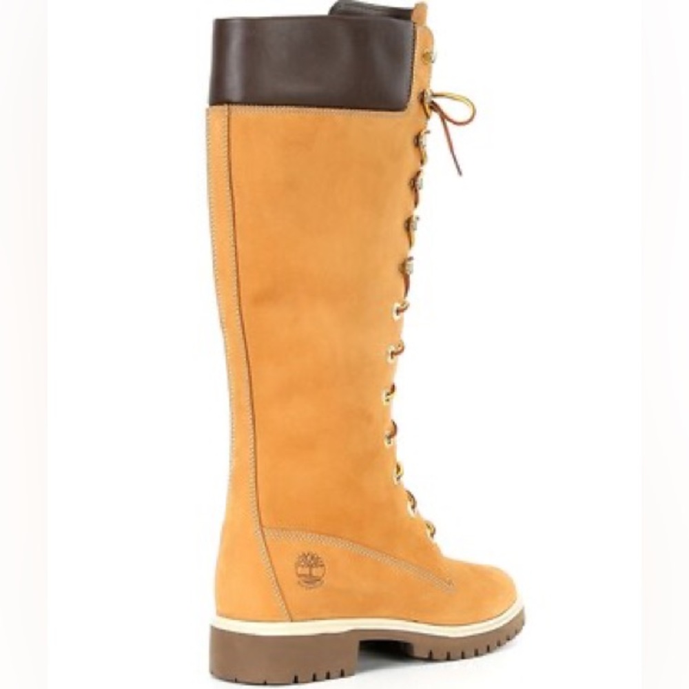 Timberland Tan and Brown Tall Lace-Up Boots - Picture 5 of 10
